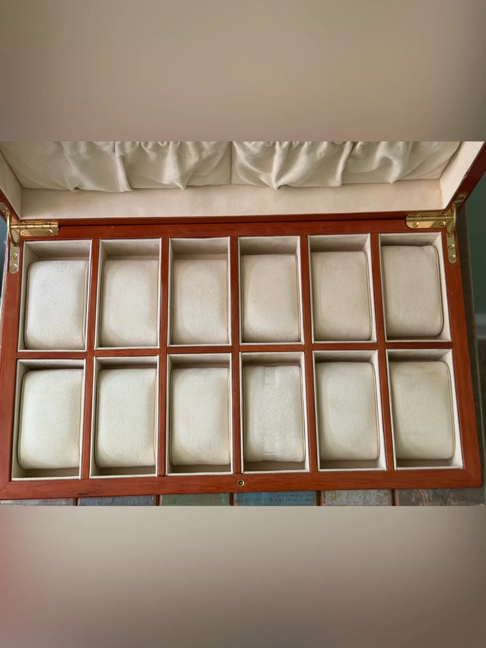 Citizen Eco-Drive Cherry Wood Watch Storage Box - 12 Slot